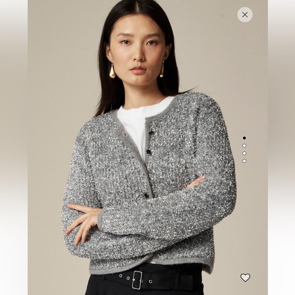 NWT J Crew Sweater Tinsel Lady Jacket